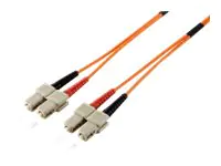 equip Pro - Patch-Kabel - SC/UPC Einzelmodus (M) zu SC/UPC Einzelmodus (M) - 1 m - Glasfaser - Duplex - 9/125 Mikrometer - OS2 - halogenfrei - Gelb