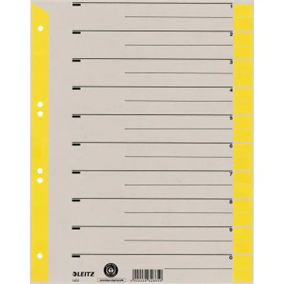 Leitz Trennblatt DIN A4, Überbreite Kraftkarton, recycelt gelb schwarz 100 St./Pack. Leitz Trennblatt DIN A4, Überbreite Kraftkarton, recycelt gelb schwarz 100 St./Pack.