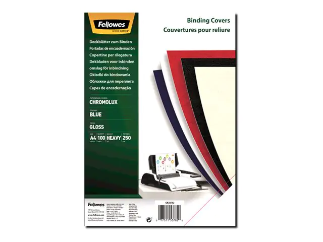 Fellowes Deckblatt Chromolux 5378203 DIN A4 blau 100St./Pack.