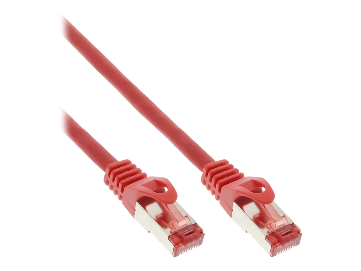 InLine - Patch-Kabel - RJ-45 (M) bis RJ-45 (M) - 7.5 m - SFTP, PiMF - CAT 6 - geformt, ohne Haken - Rot