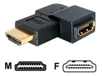 Delock - HDMI-Adapter - HDMI männlich zu HDMI weiblich - rechts-gewinkelter Stecker