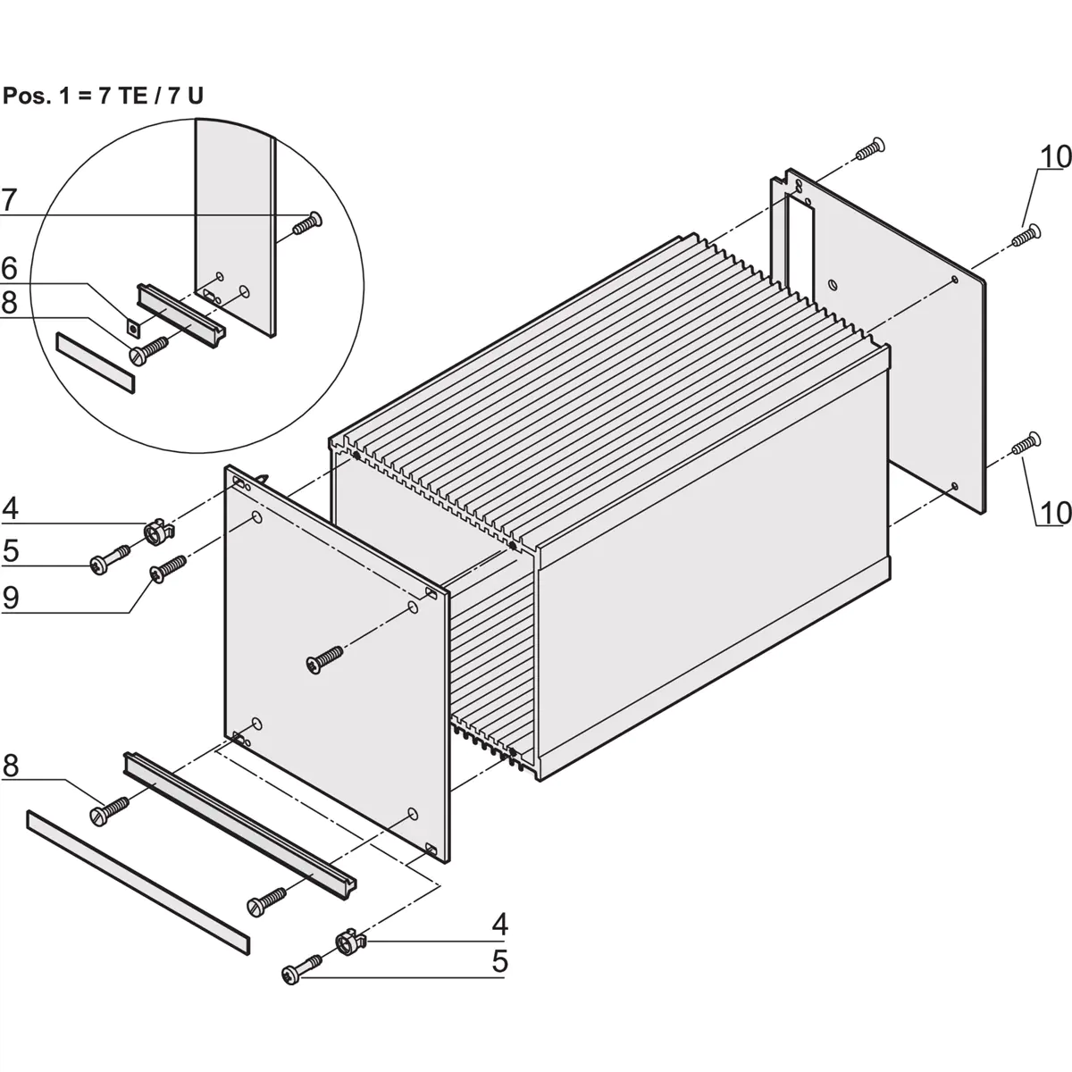 SCHROFF FIXING KIT HF-PIU 7-28HP PAC