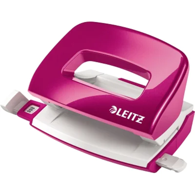 Leitz Locher NeXXt WOW Mini 8 cm 10 Bl. (80 g/m²) mit Anschlagschiene pink