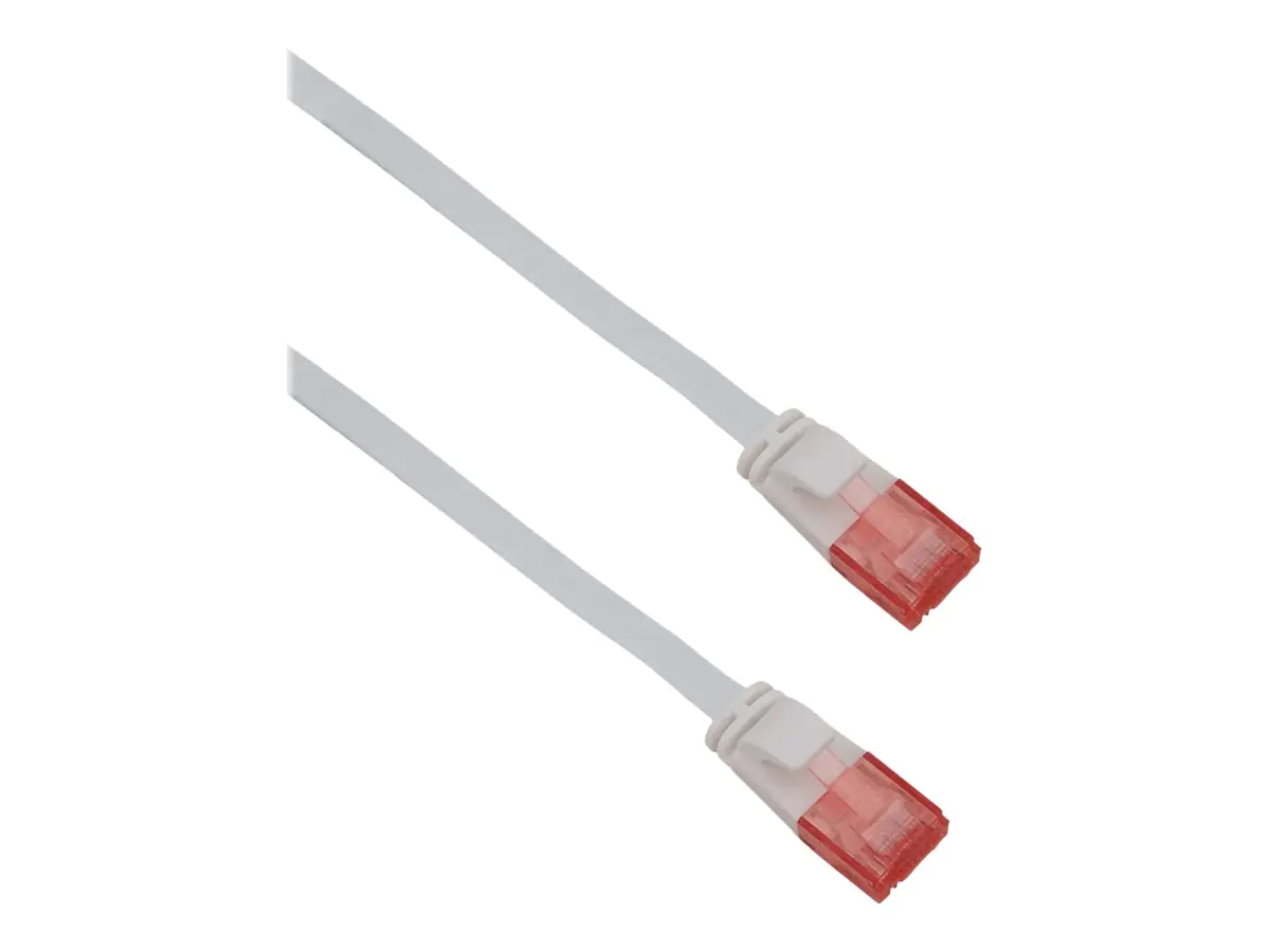 Helos Ultra Slim - Patch-Kabel - RJ-45 (M) zu RJ-45 (M) - 5 m - UTP - geformt, ohne Haken, flach - weiß Helos Ultra Slim - Patch-Kabel - RJ-45 (M) zu RJ-45 (M) - 5 m - UTP - geformt, ohne Haken, flach - weiß