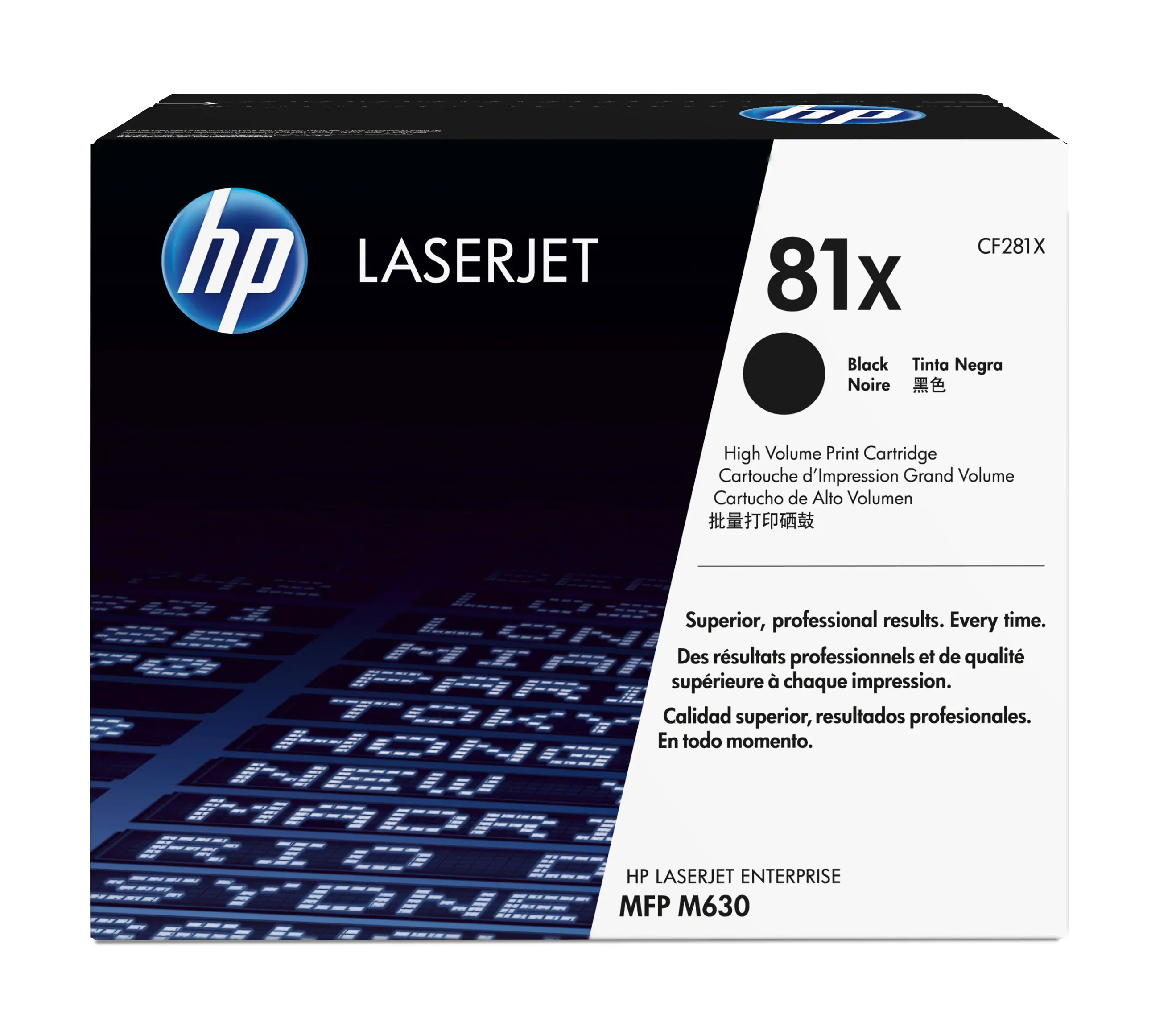 HP 81X - Hohe Ergiebigkeit - Schwarz - original - LaserJet - Tonerpatrone (CF281X) - für LaserJet Enterprise M632, MFP M630; LaserJet Enterprise Flow MFP M630; Officejet Pro 8730