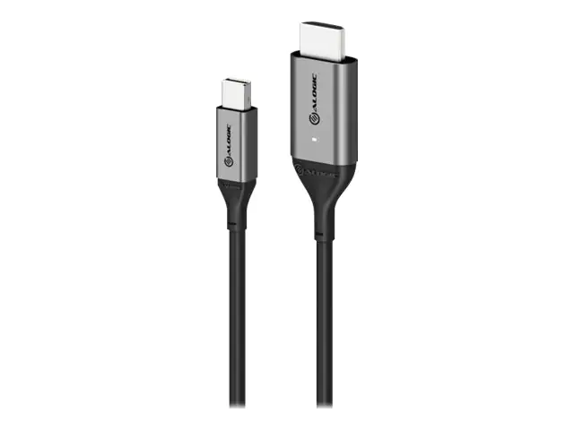 ALOGIC Ultra - Adapterkabel - Mini DisplayPort männlich zu HDMI männlich - 2 m - Space-grau - 4K Unterstützung, aktiv