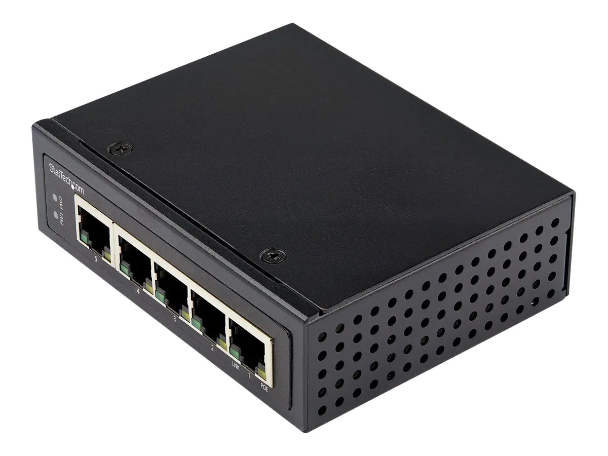 StarTech.com Industrial 5 Port Gigabit PoE+ Switch 30W - IP-30 - Switch - unmanaged - 4 x 10/100/1000 (PoE+) IESC1G50UP