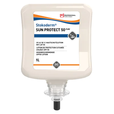SC Johnson PROFESSIONAL Hautschutzcreme Stokoderm® SUN PROTECT 50 PURE nicht parfümiert 5,5-7 silikonfrei Kartusche Kuststoff 1l