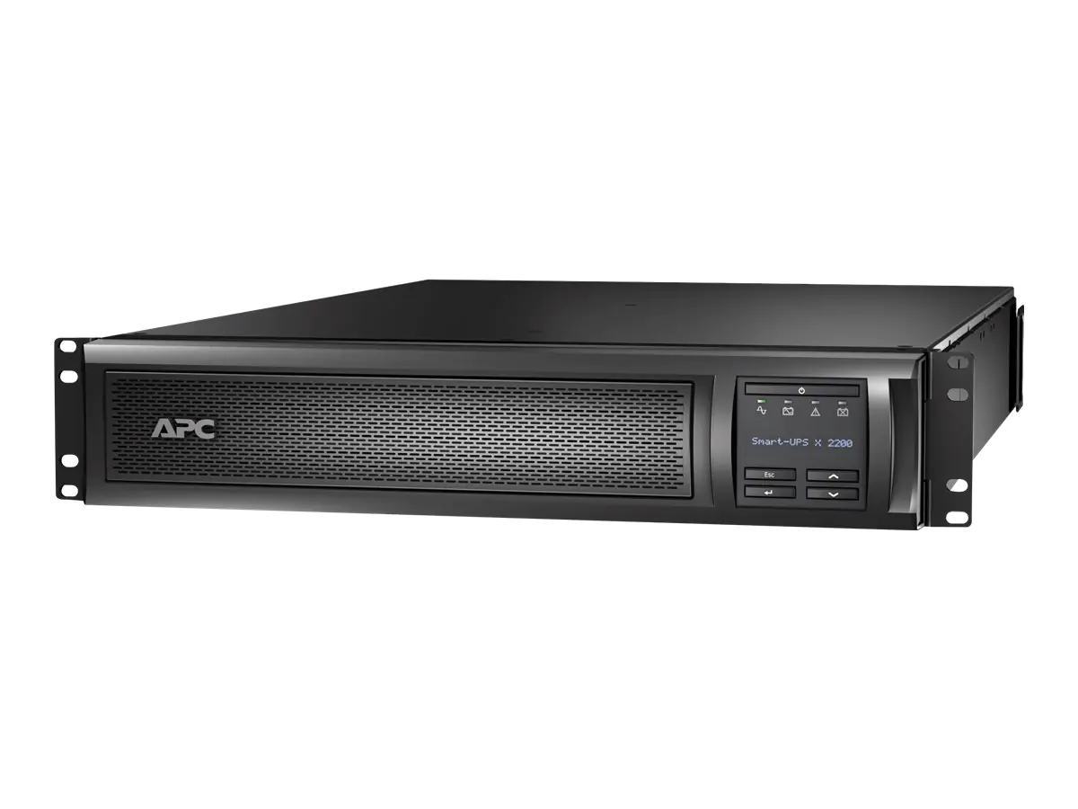 APC Smart-UPS X 2200 Rack/Tower LCD - USV (in Rack montierbar/extern) - Wechselstrom 230 V - 1980 Watt - 2200 VA - Ethernet 10/100, RS-232, USB - Ausgangsanschlüsse: 9 - 2U - Schwarz - mit APC UPS Network Management Card - für P/N: AR3003, AR3003SP, AR300