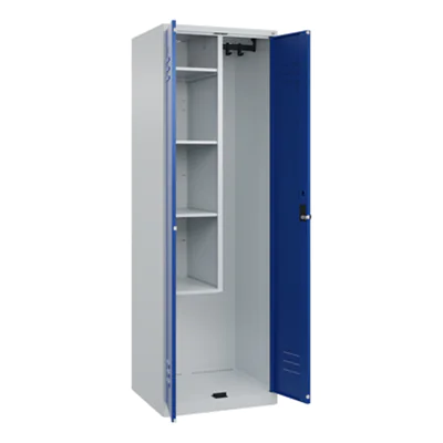 C+P Putzmittelschrank Classic PLUS 600 x 1.850 x 500 mm (B x H x T) Stahl Farbe der Front: enzianblau Farbe des Korpus: lichtgrau C+P Putzmittelschrank Classic PLUS 600 x 1.850 x 500 mm (B x H x T) Stahl Farbe der Front: enzianblau Farbe des Korpus: lichtgrau