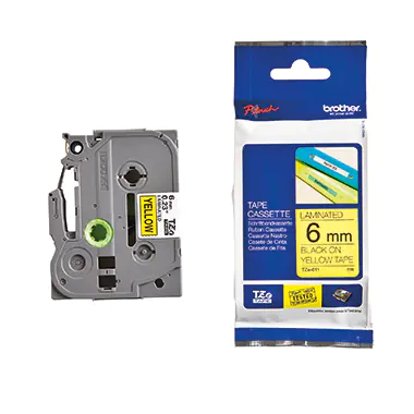 Brother TZe-611 - Schwarz auf Gelb - Rolle (0,6 cm) 1 Kassette(n) laminiertes Band - für Brother PT-D210, D600, H110; P-Touch PT-1005, 1880; P-Touch Cube Pro PT-P910 Brother TZe-611 - Schwarz auf Gelb - Rolle (0,6 cm) 1 Kassette(n) laminiertes Band - für Brother PT-D210, D600, H110; P-Touch PT-1005, 1880; P-Touch Cube Pro PT-P910