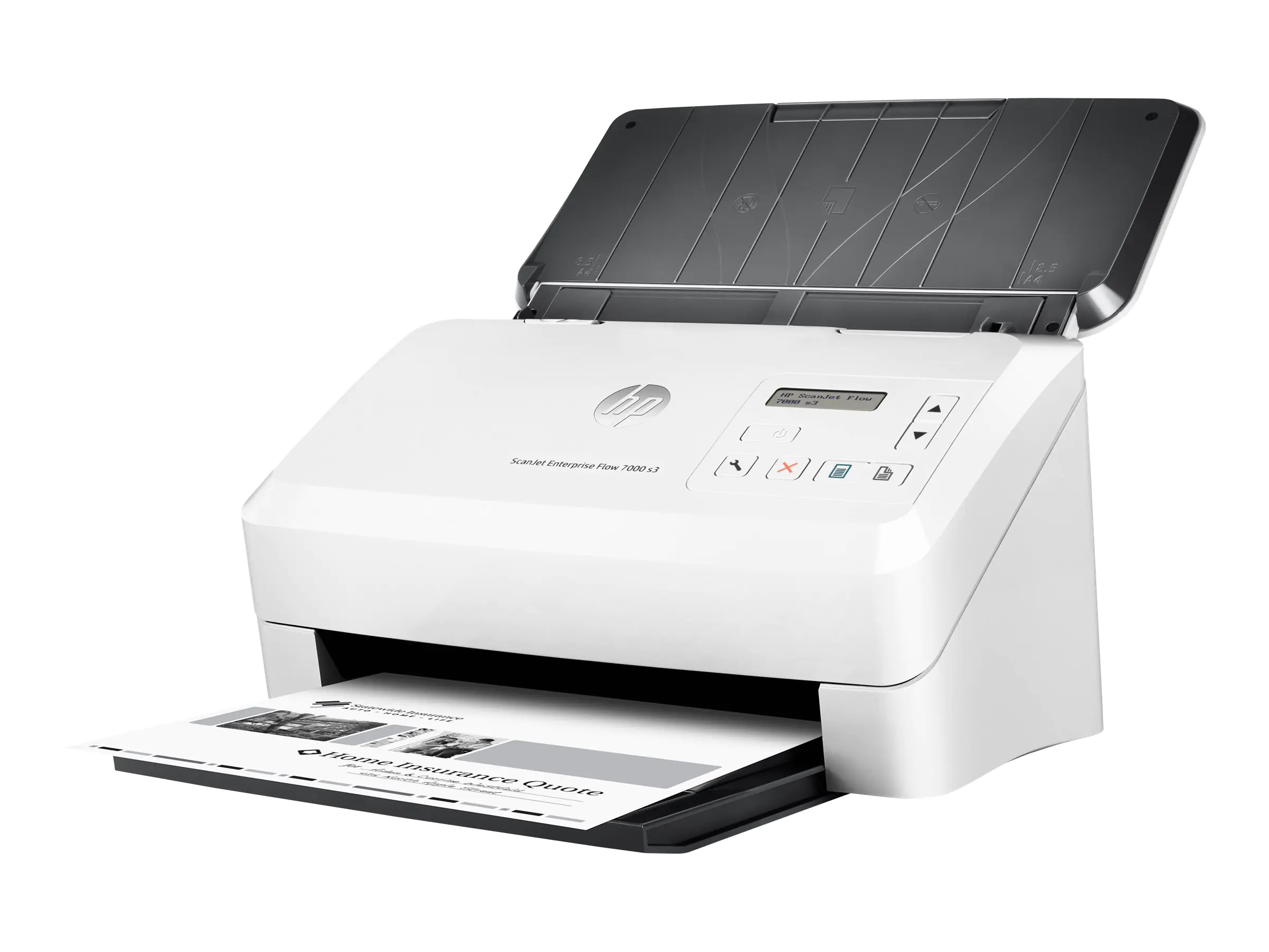 HP ScanJet Enterprise Flow 7000 s3 - Dokumentenscanner - Duplex - 216 x 3100 mm - 600 dpi x 600 dpi - bis zu 75 Seiten/Min. (einfarbig) - automatischer Dokumenteneinzug (80 Blätter) - bis zu 7500 Scanvorgänge/Tag - USB 3.0, USB 2.0 HP ScanJet Enterprise Flow 7000 s3 - Dokumentenscanner - Duplex - 216 x 3100 mm - 600 dpi x 600 dpi - bis zu 75 Seiten/Min. (einfarbig) - automatischer Dokumenteneinzug (80 Blätter) - bis zu 7500 Scanvorgänge/Tag - USB 3.0, USB 2.0