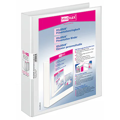 Veloflex Präsentationsringbuch VELODUR 4148190 4Ringe 30mm ws Veloflex Präsentationsringbuch VELODUR 4148190 4Ringe 30mm ws