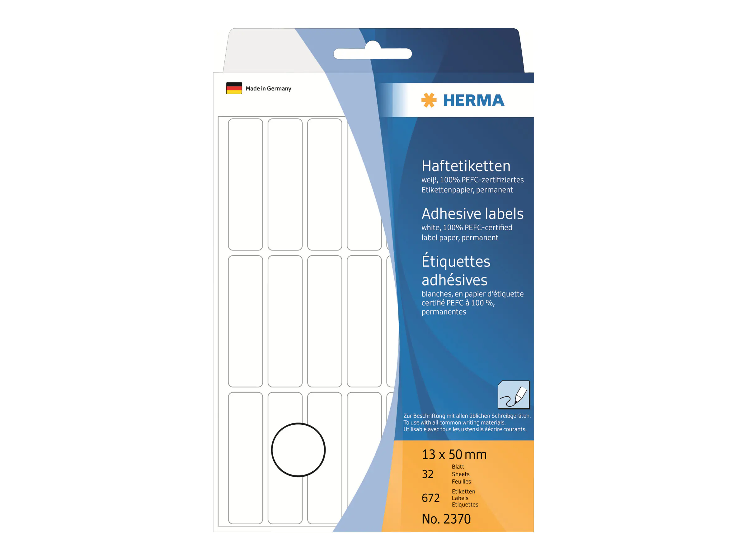 HERMA Vielzwecketikett 2370 13x50mm Papier weiß 672 St./Pack.
