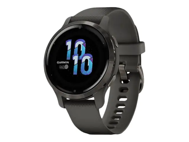 Garmin Venu 2S - 40 mm - Carbon-Schwarz - Sportuhr mit Band - Silikon - Handgelenkgröße: 110-175 mm - Anzeige 2.79 cm (1.1") 010-02429-10