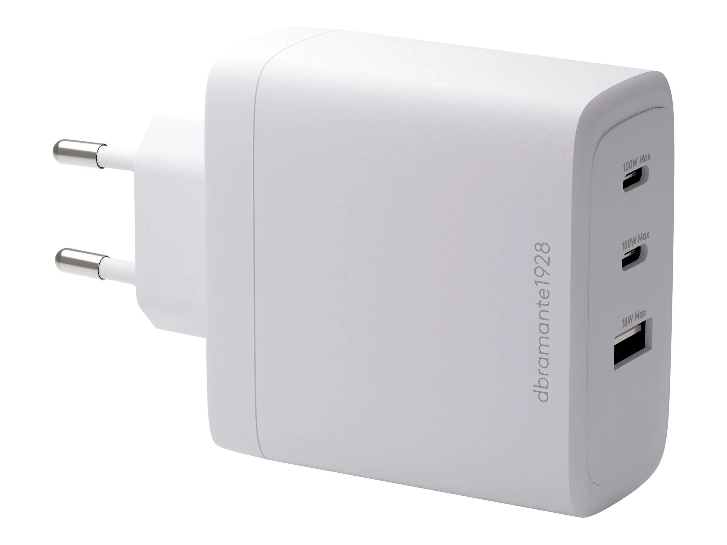 dbramante1928 re-charge - Netzteil - 100 Watt - 3 Ausgabeanschlussstellen (2 x USB-C, USB) CI10EUBL7233