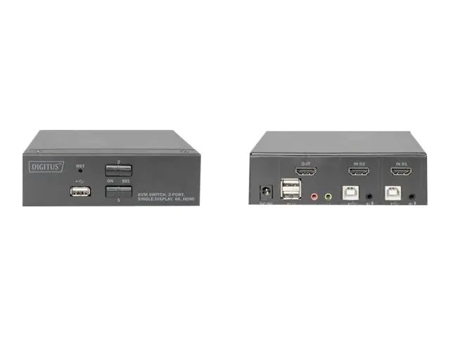 Digitus DS-12870 - KVM-/Audio-/USB-Switch - 2 x KVM/Audio/USB - 1 lokaler Benutzer - Desktop