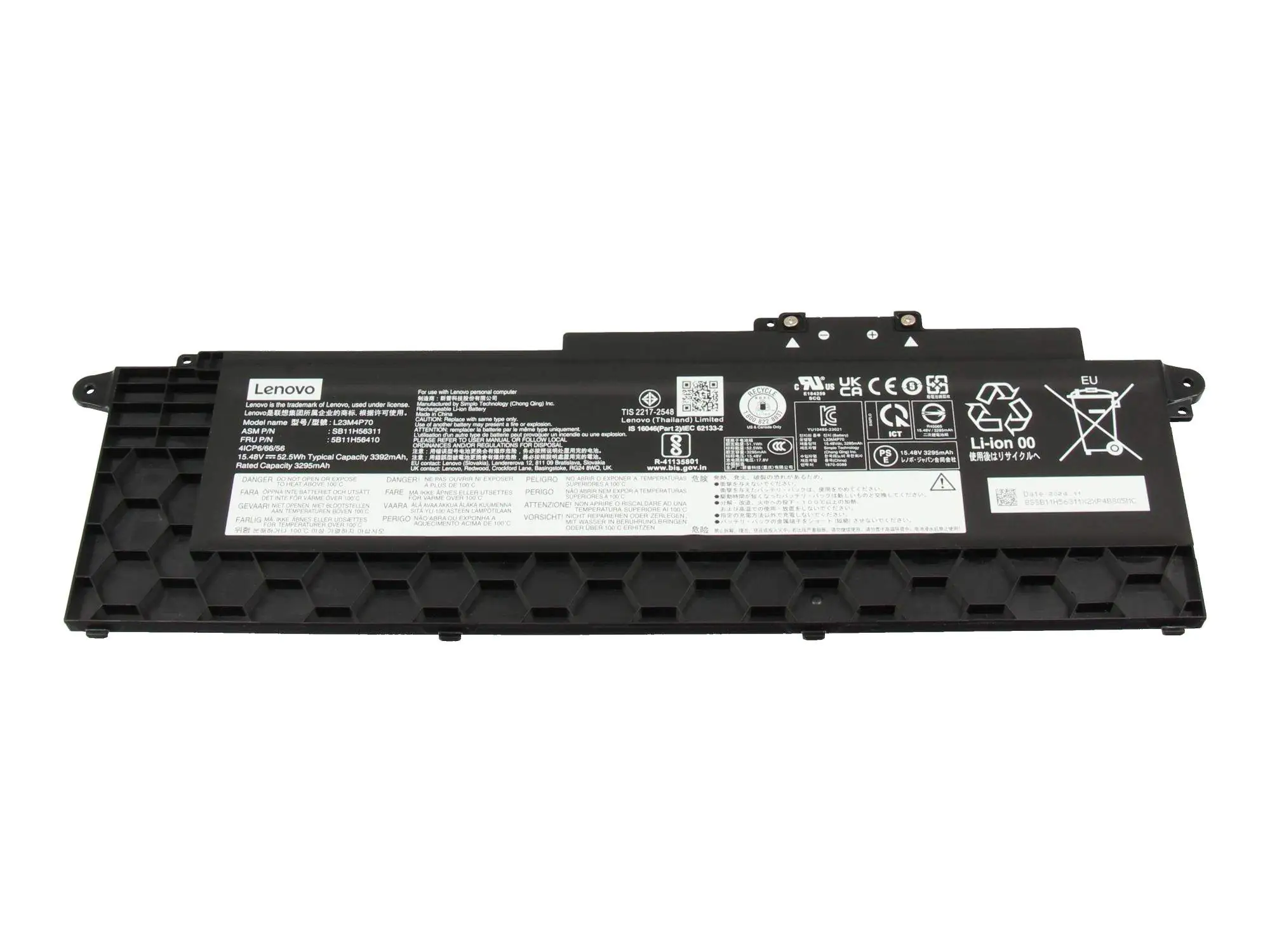Lenovo 5B11H56410 Akku 52.5Wh Original - Akku - 3.390 mAh