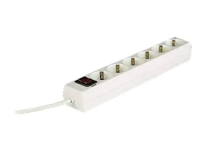 Hama Distribution Panel 6-Way 45° with Switch - Steckdosenleiste - Wechselstrom 230 V - Ausgangsanschlüsse: 6 - 1.4 m Schnur - weiß (Packung mit 15) 00030384