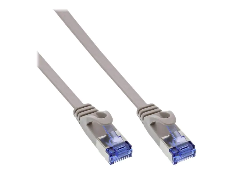 InLine - Patch-Kabel - RJ-45 (M) zu RJ-45 (M) - 5 m - U/FTP, PiMF - CAT 6a - geformt, flach - Grau