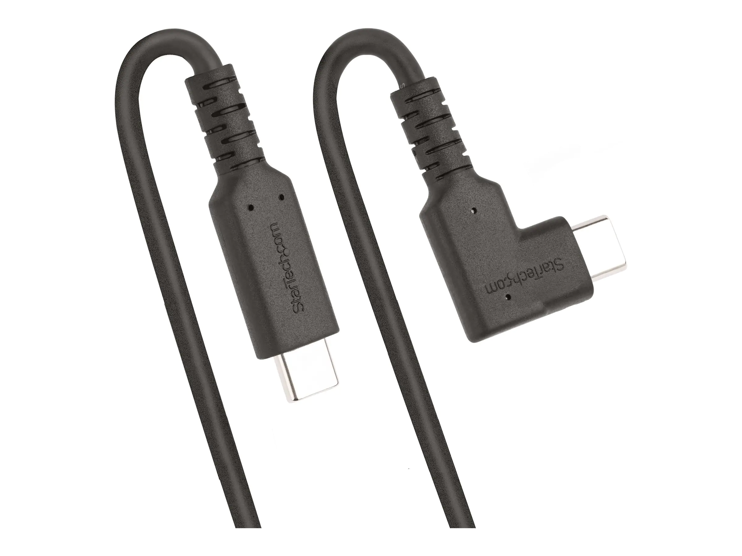 StarTech 6ft (2m) Rugged Right Angle USB-C Cable, USB 3.2 Gen 1 (5 Gbps), USB C to C Data Transfer Cable, 4K 60Hz DP Alt Mode, 100W Power Delivery - 90 Degree USB-C Cable (RUSB315CC2MBR) - USB-Kabel - 24 pin USB-C (M) gerade zu 24 pin USB-C (M) rechtwinkl
