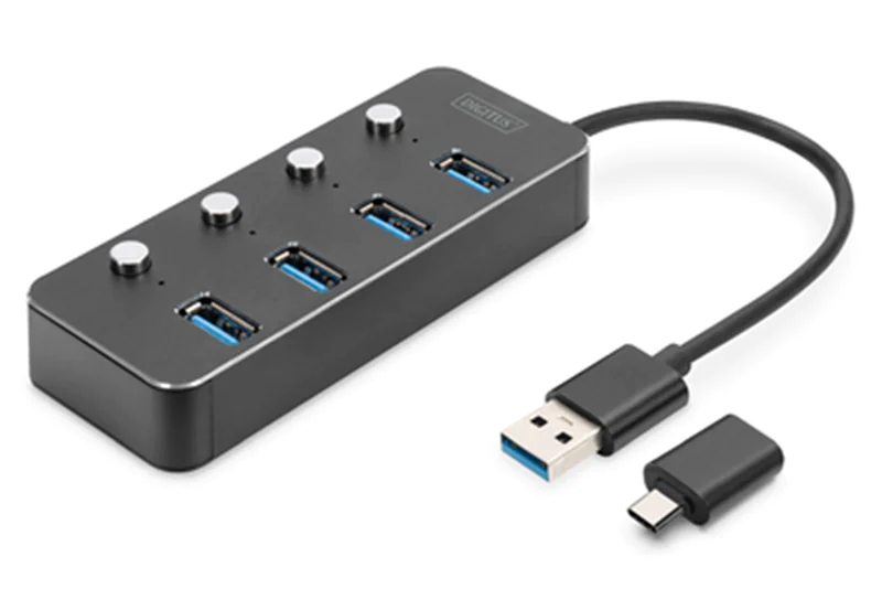 Digitus - Hub - 4 x SuperSpeed USB 3.0 - Desktop