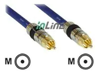 InLine Premium - Video-/Digitalaudiokabel (koaxial) - RCA männlich zu RCA männlich - 10 m - abgeschirmt - Blau
