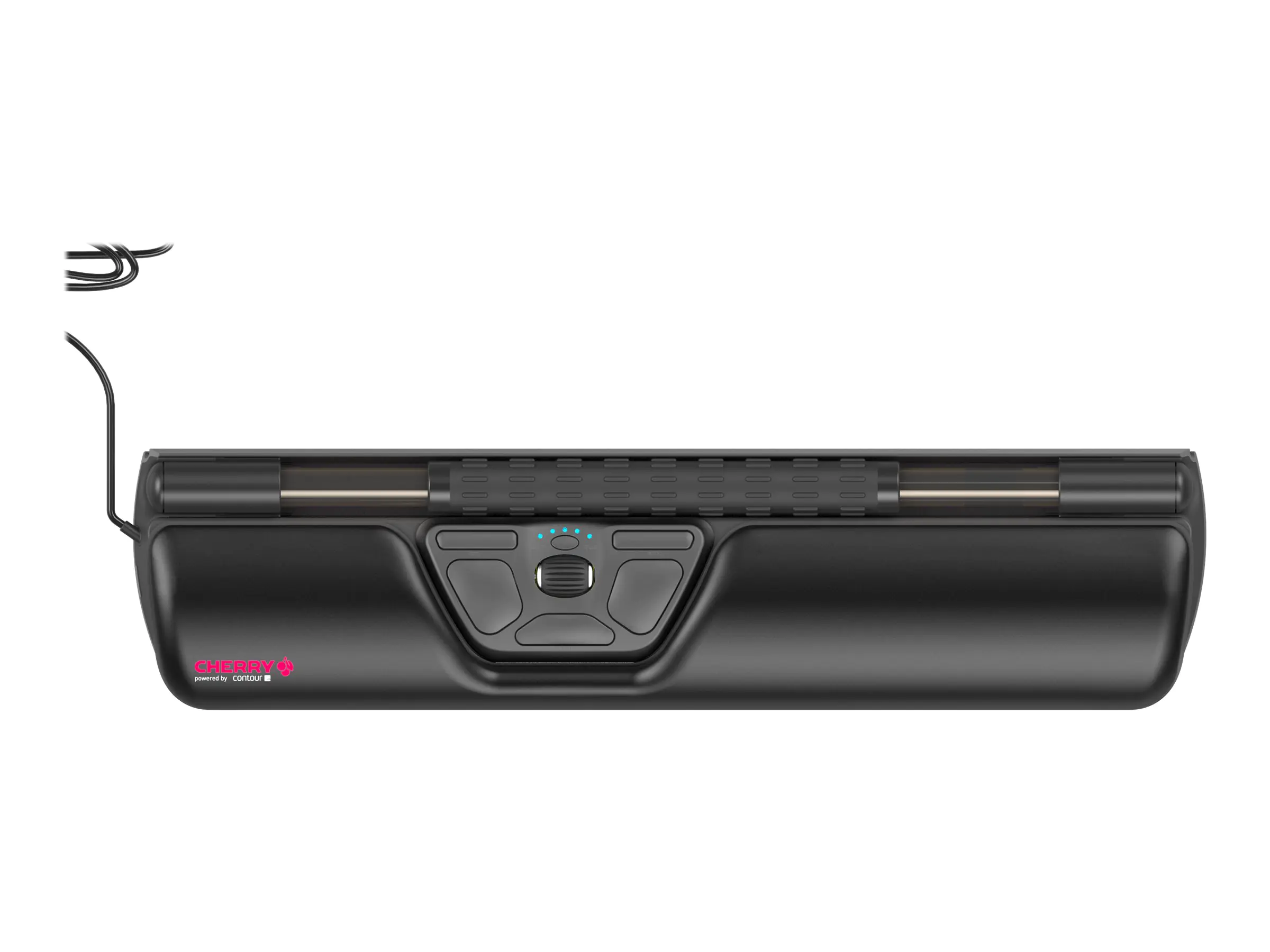 CHERRY ROLLERMOUSE - Zentrales Zeigegerät - ergonomisch - optisch - 8 Tasten - kabelgebunden - USB - Schwarz