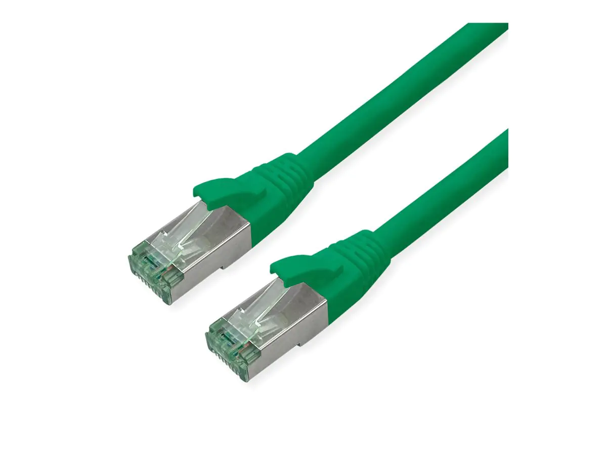 ROLINE RM S/FTP Patchkabel Kat6A/Kl.EA TPE gruen 0.3m - FTP - PIMF