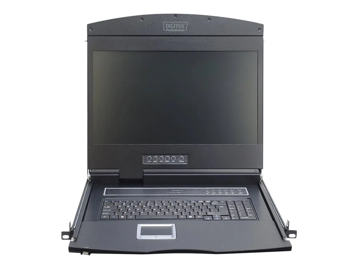 DIGITUS Professional DS-72211-3RU - KVM-Konsole mit KVM-Switch - 16 Anschlüsse - Russisch - 48.3