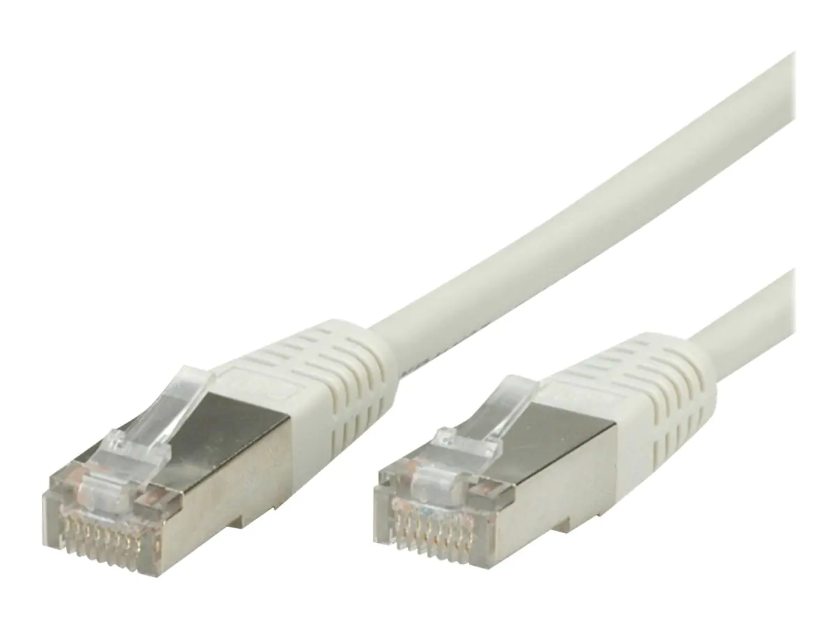 VALUE - Patch-Kabel - RJ-45 (M) zu RJ-45 (M) - 3 m - FTP - CAT 5e - geformt - Grau