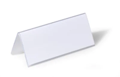 DURABLE Tischnamensschild 805019 150x61/122mm tr 25 St./Pack.