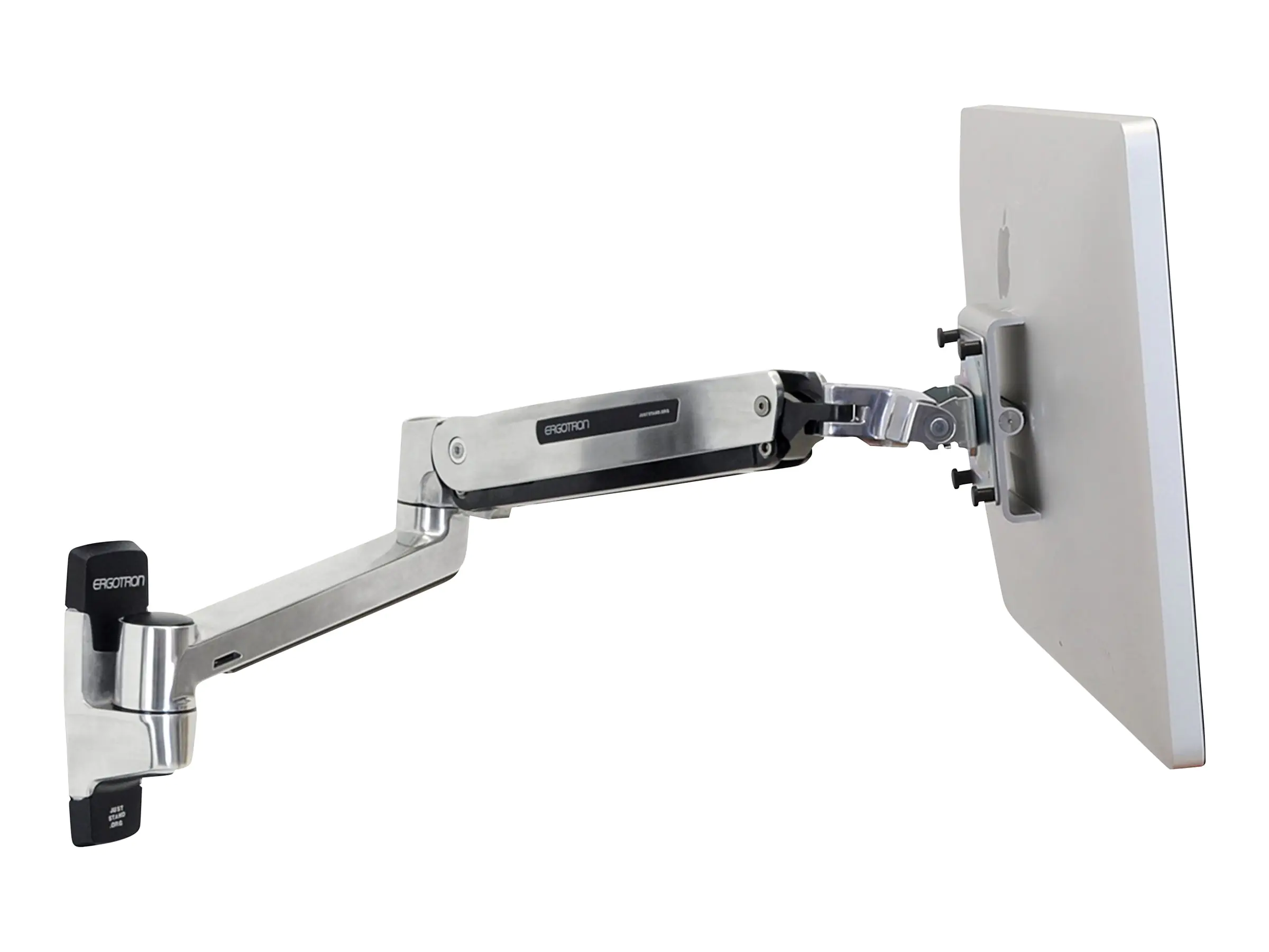 Ergotron LX HD - Befestigungskit (Erweiterungsadapter, VESA-Adapter, Steh-Sitz-Arm, Wandhalterung) - für LCD-Display - Polished Aluminum - Bildschirmgröße: bis zu 116,8 cm (bis zu 46 Zoll) 45-383-026