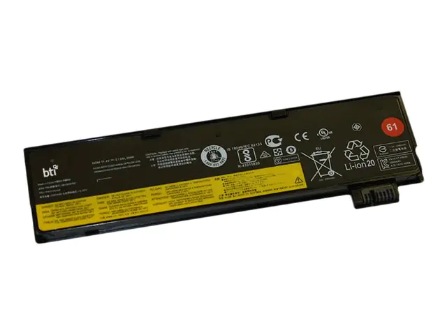 BTI LN-4X50M08810-BTI - Laptop-Batterie (gleichwertig mit: Lenovo 4X50M08810) - Lithium-Polymer - 3 Zellen - 2110 mAh - für Lenovo ThinkPad A475; A485; P51s; P52s; T25; T470; T480; T570; T580