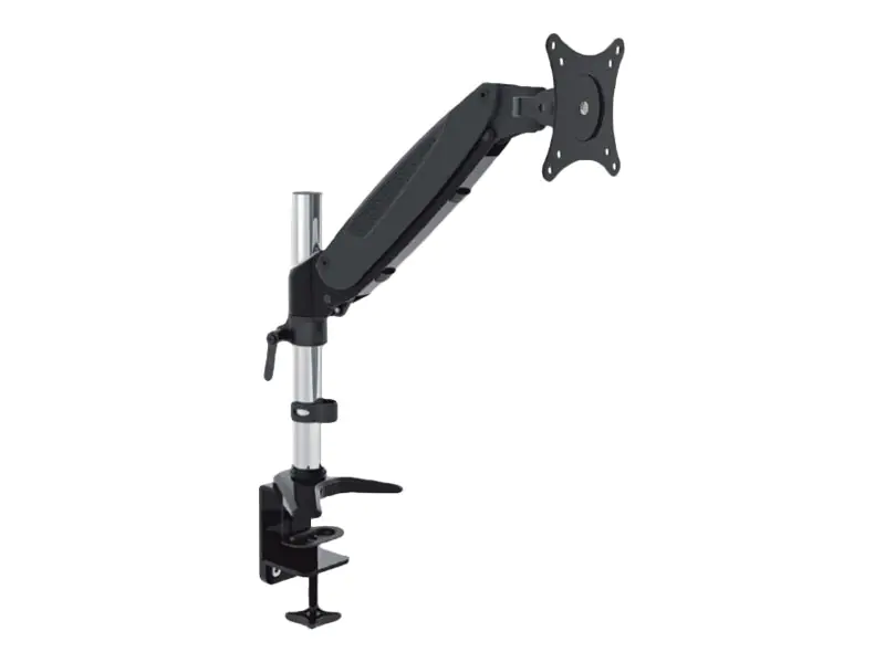 Techly Tubular Gas - Befestigungskit (Spannbefestigung für Tisch, Tischmontage) - für Monitor - glänzend schwarz (15"-27") ICA-LCD-111-BK