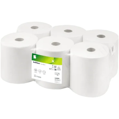 Satino Handtuchrolle comfort 20,5 cm x 150 m (B x L) Tissue hochweiß 6 Rl./Pack. Satino Handtuchrolle comfort 20,5 cm x 150 m (B x L) Tissue hochweiß 6 Rl./Pack.