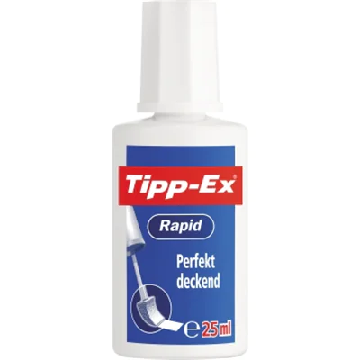 Tipp-Ex Korrekturflüssigkeit Rapid 8119144 schnelltrocknend 25ml weiß Tipp-Ex Korrekturflüssigkeit Rapid 8119144 schnelltrocknend 25ml weiß