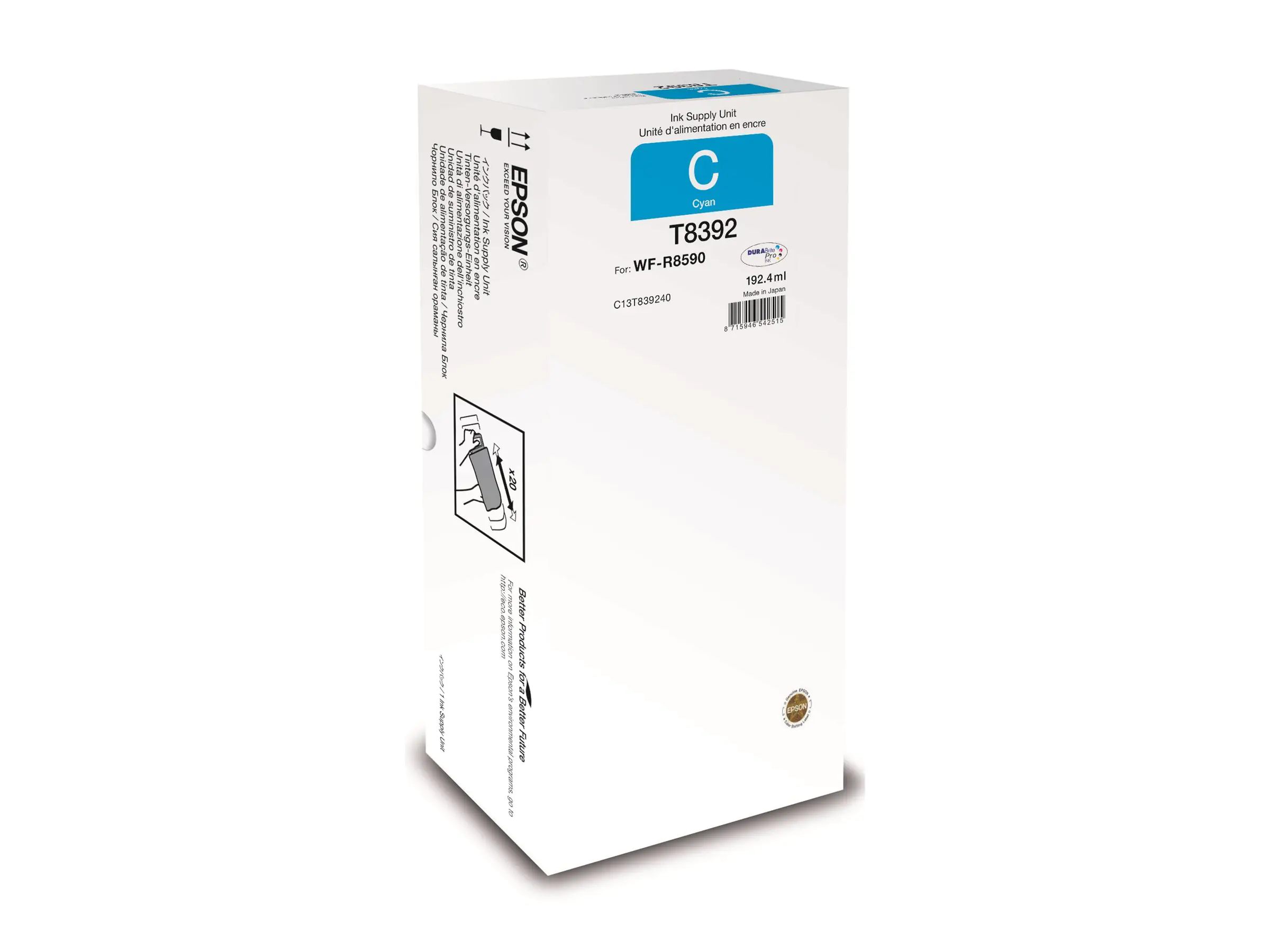 Epson T8392 - XL - Cyan - original - Tinten-Packung C13T83924N
