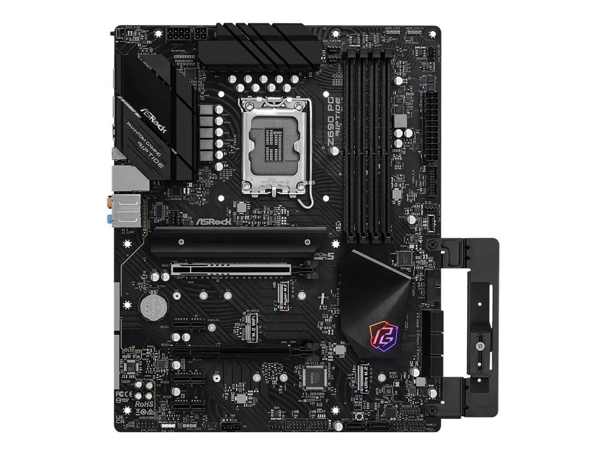 ASRock Z690 PG Riptide - Motherboard - ATX - LGA1700-Sockel - Z690 Chipsatz - USB-C Gen1, USB 3.2 Gen 1, USB 3.2 Gen 2, USB-C Gen 2x2 - 2.5 Gigabit LAN - Onboard-Grafik (CPU erforderlich) - HD Audio (8-Kanal)