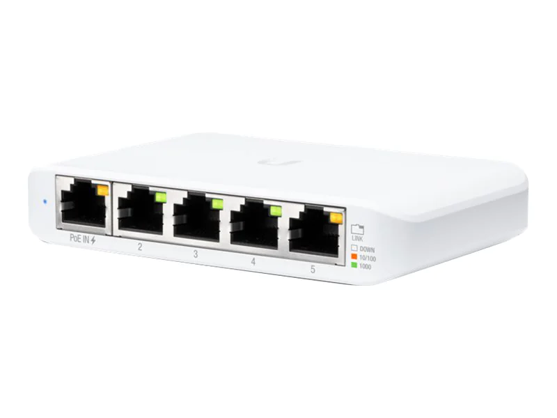 Ubiquiti UniFi Switch USW Flex Mini - Switch - Smart - 4 x 10/100/1000 + 1 x 10/100/1000 (PoE+) - Desktop - PoE+ (Packung mit 3) Ubiquiti UniFi Switch USW Flex Mini - Switch - Smart - 4 x 10/100/1000 + 1 x 10/100/1000 (PoE+) - Desktop - PoE+ (Packung mit 3)