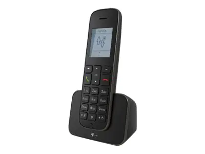 Telekom Sinus 207 - Schnurlostelefon mit Rufnummernanzeige - DECT\GAP - Schwarz
