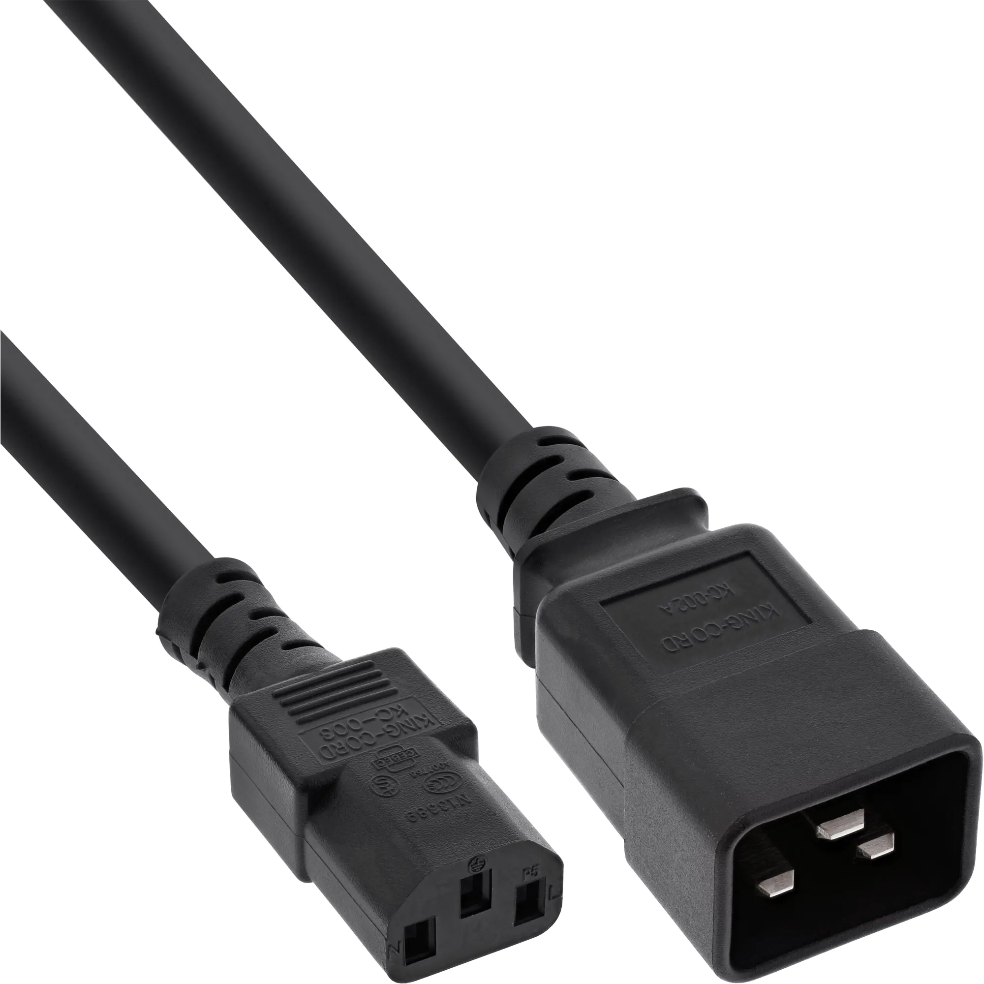 InLine Netz Adapterkabel - IEC 60320 C20 auf C13 - max.10A - 2m 16659D