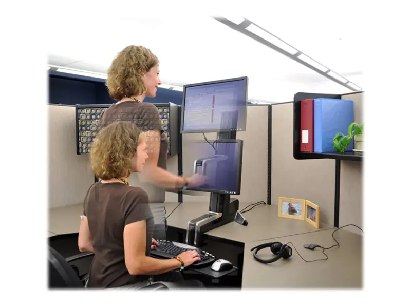 Ergotron WorkFit-S Single LD Sit-Stand Workstation Standing Desk - Aufstellung - für LCD