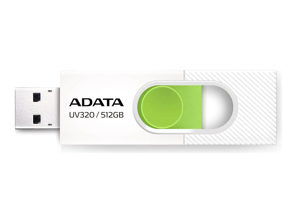 ADATA UV320 - 512 GB - USB Typ-A - 3.2 Gen 1 (3.1 Gen 1) - 100 MB/s - Dia - Grün - Weiß