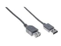 exertis Connect - USB-Verlängerungskabel - USB (M) zu USB (W) - USB 2.0 - 60 cm - Grau