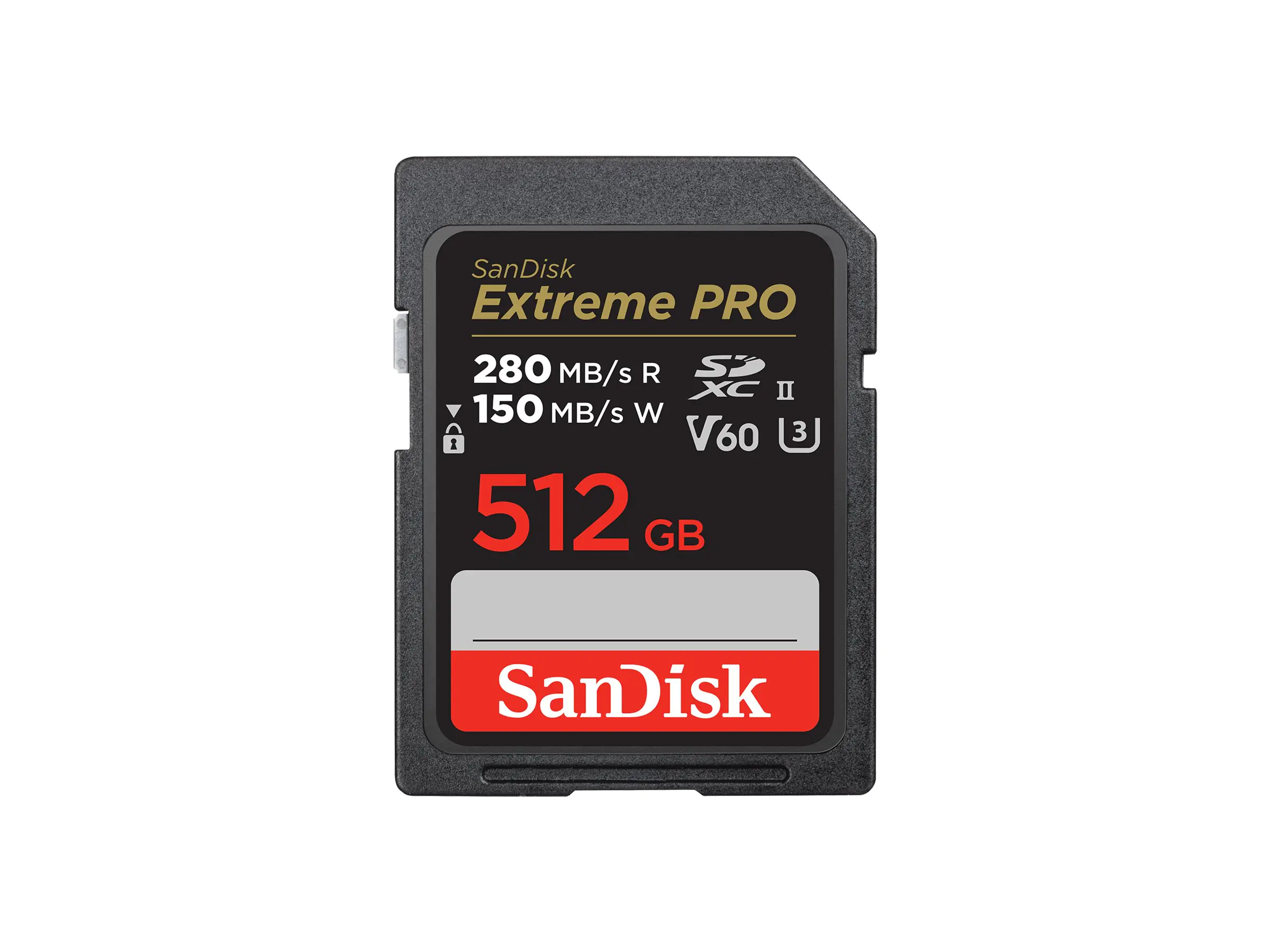 SanDisk Extreme Pro - Flash-Speicherkarte - 512 GB - Video Class V60 / UHS-II U3 / Class10 - SDXC UHS-II