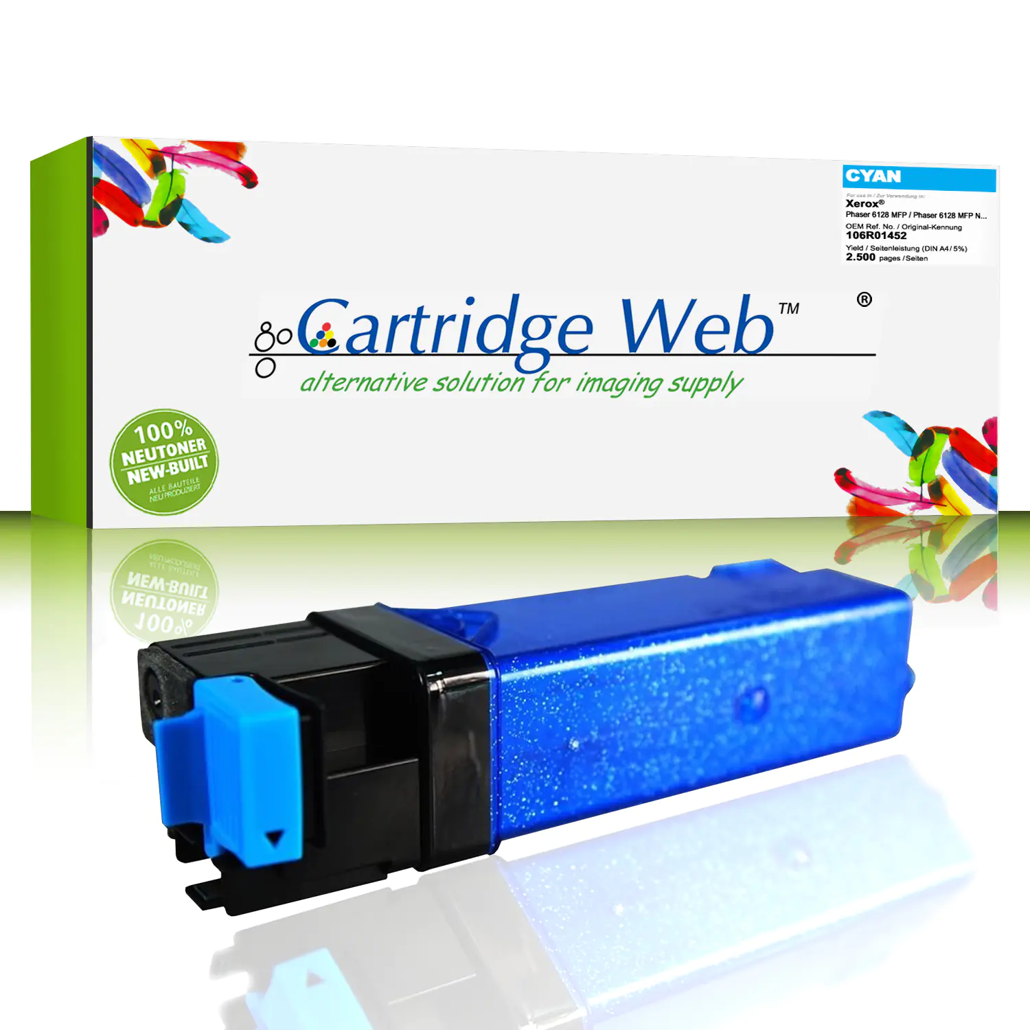 CartridgeWeb Toner kompatibel zu Xerox 106R01452 cyan 2.500 Seiten CartridgeWeb Toner kompatibel zu Xerox 106R01452 cyan 2.500 Seiten