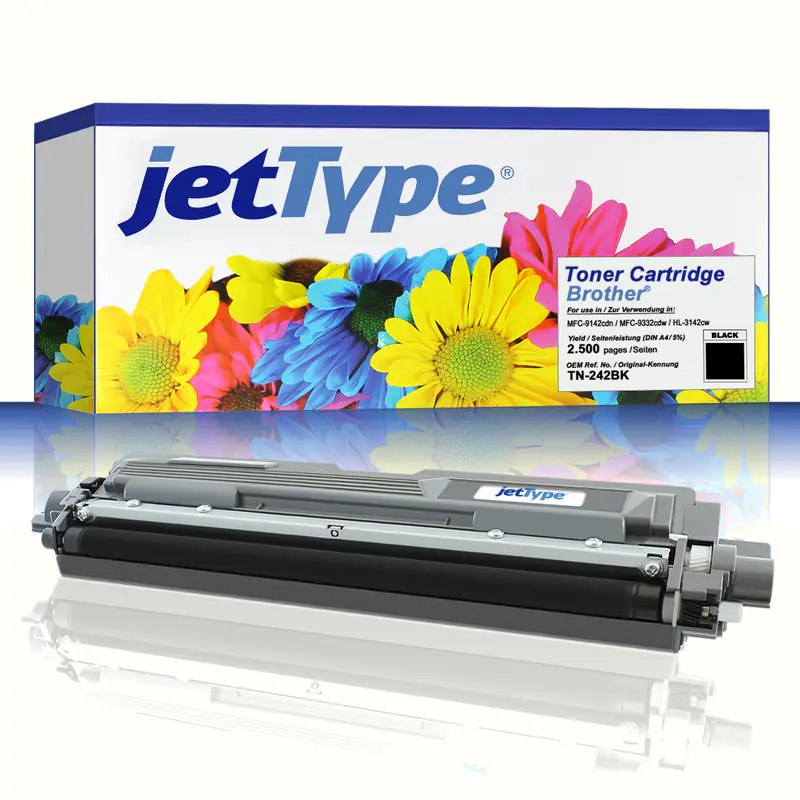 jetType Toner kompatibel zu Brother TN-242BK schwarz 2.500 Seiten 1 Stück jetType Toner kompatibel zu Brother TN-242BK schwarz 2.500 Seiten 1 Stück