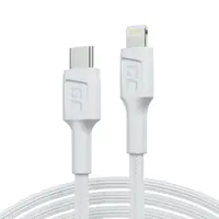 Green Cell PowerStream - Lightning-Kabel - 24 pin USB-C männlich zu Lightning männlich - 1 m - Doppelisolierung - MFI-zertifiziert - weiß - USB-Stromversorgung (18 W), bis zu 480 Mbps