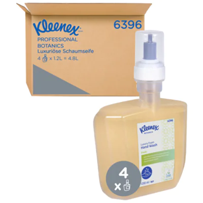 Kleenex® Schaumseife BotanicsT Fresh Luxus Kartusche Kunststoff 4 x 1,2 l/Pack. Kleenex® Schaumseife BotanicsT Fresh Luxus Kartusche Kunststoff 4 x 1,2 l/Pack.